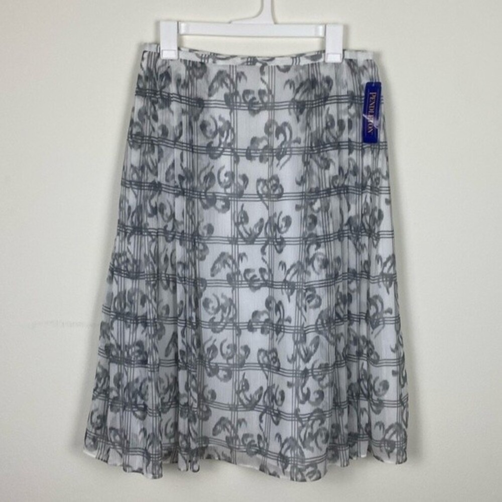 Pendleton London Calling Chiffon Pleated Skirt Size Women’s 6